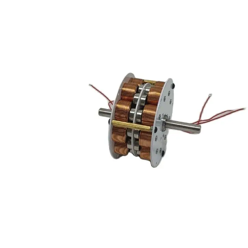 Miniature double layer disk type generator with core/multi-pole three phase AC permanent magnet brushless generator
Miniature double layer disk type generator with core/multi-pole three phase AC permanent magnet brushless generator