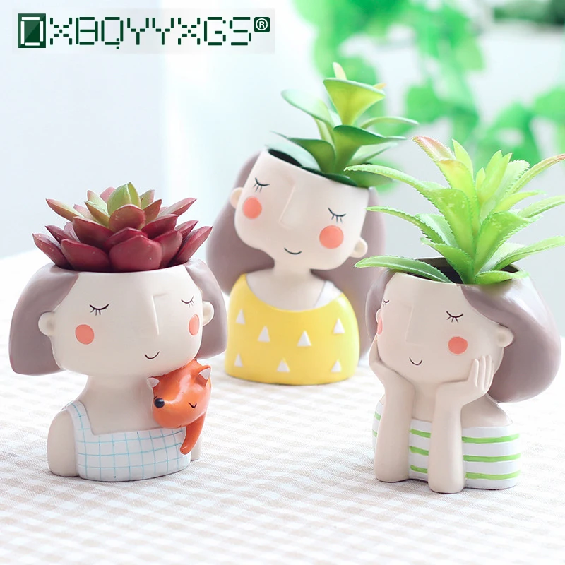 Home Garden Ornament Office Desktop Decoration Gifts Cute Girl Boy Animal Shaped Flower Pot Succulent Planter Portrait Flowerpot
Home Garden Ornament Office Desktop Decoration Gifts Cute Girl Boy Animal Shaped Flower Pot Succulent Planter Portrait Flowerpot