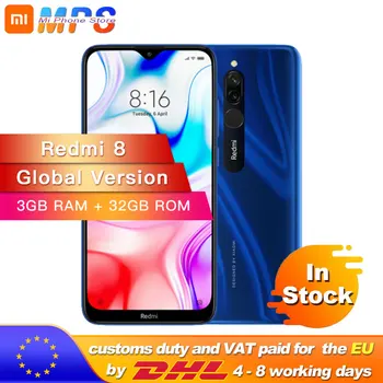 

Global Version Xiaomi Redmi 8 3GB 32GB Snapdragon 439 Octa Core 12MP Dual Camera Mobile Phone 5000mAh