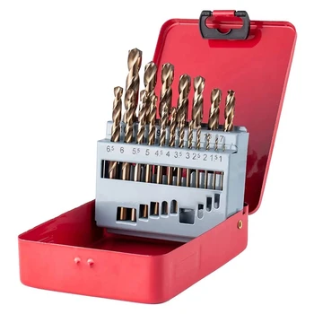M35 Cobalt Drill Bit Set HSS-Co Cobalt Jobber Length Twist Drill Bits with Metal Case for Stainless Steel Wood Metal Drilling
M35 Cobalt Drill Bit Set HSS-Co Cobalt Jobber Length Twist Drill Bits with Metal Case for Stainless Steel Wood Metal Drilling