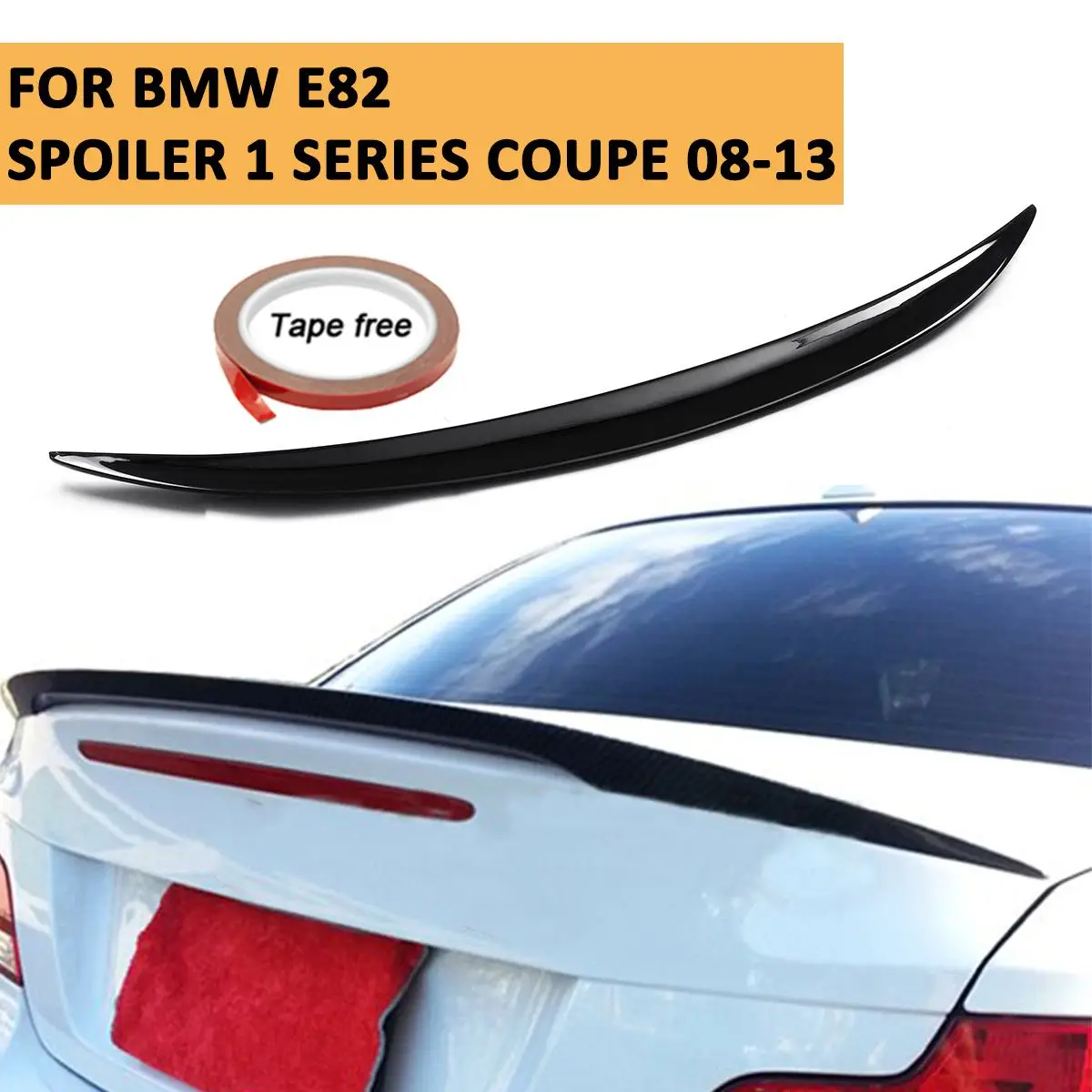 Glossy Black Rear Trunk ABS Boot Lip Lid Spoiler Rear Roof Wings Trunk Lip Fit For BMW E82 1 Series For Coupe 2008-2013 
Glossy Black Rear Trunk ABS Boot Lip Lid Spoiler Rear Roof Wings Trunk Lip Fit For BMW E82 1 Series For Coupe 2008-2013