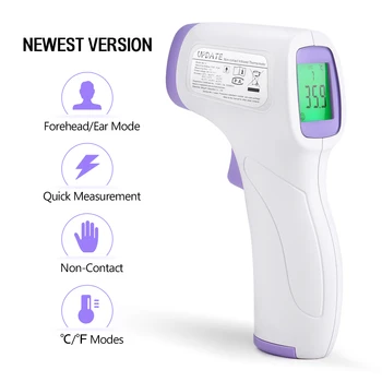 Handheld Infrared Thermometer Gun High Precision Portable Non-Contact Baby Adult Forehead Object/Human Body Digital Thermometer
Handheld Infrared Thermometer Gun High Precision Portable Non-Contact Baby Adult Forehead Object/Human Body Digital Thermometer