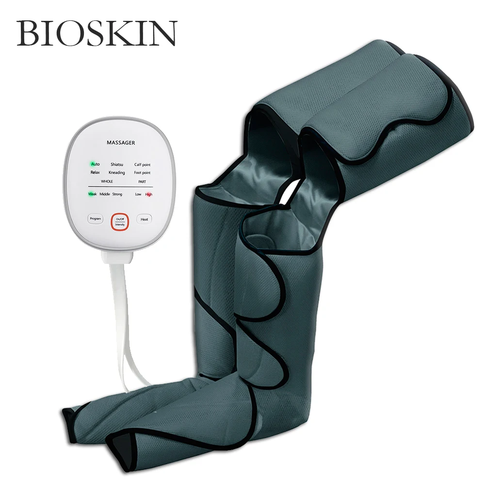 BIOSKIN Leg Air Compression Massager Heated for Foot and Calf Thigh Circulation with Handheld Controller 6 Modes 3 Intensities
BIOSKIN Leg Air Compression Massager Heated for Foot and Calf Thigh Circulation with Handheld Controller 6 Modes 3 Intensities