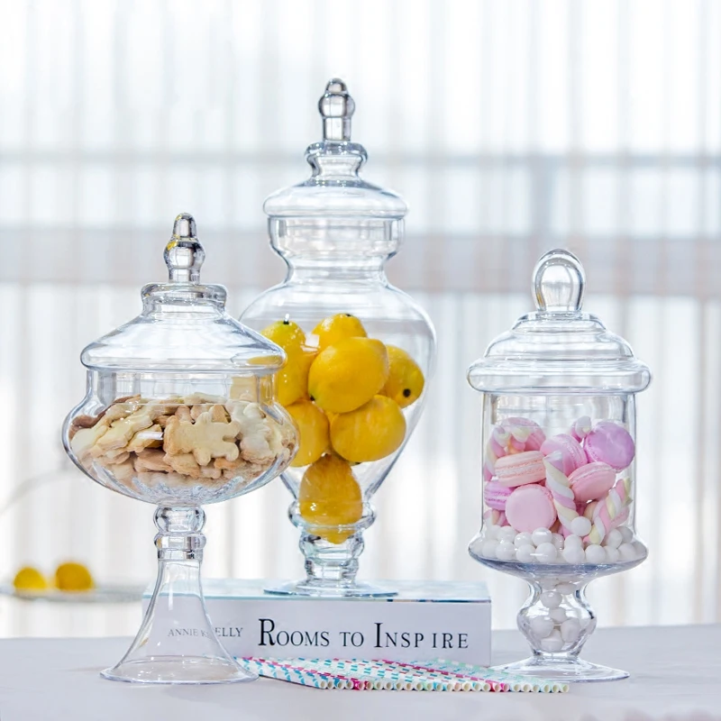 Europe Large Transparent candy jar Glass Tank With Lid storage tank food container Wedding Decorations Dessert Storage Bottle
Europe Large Transparent candy jar Glass Tank With Lid storage tank food container Wedding Decorations Dessert Storage Bottle