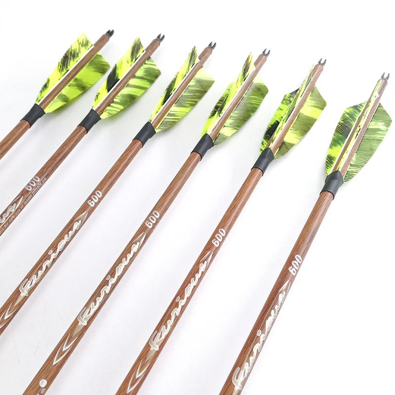 Pinals Spine 400 500 600 Traditional Recurve Bow Longbow Archery Arrow Feather Arrows Shaft for Bow Hunting Targets
Pinals Spine 400 500 600 Traditional Recurve Bow Longbow Archery Arrow Feather Arrows Shaft for Bow Hunting Targets
