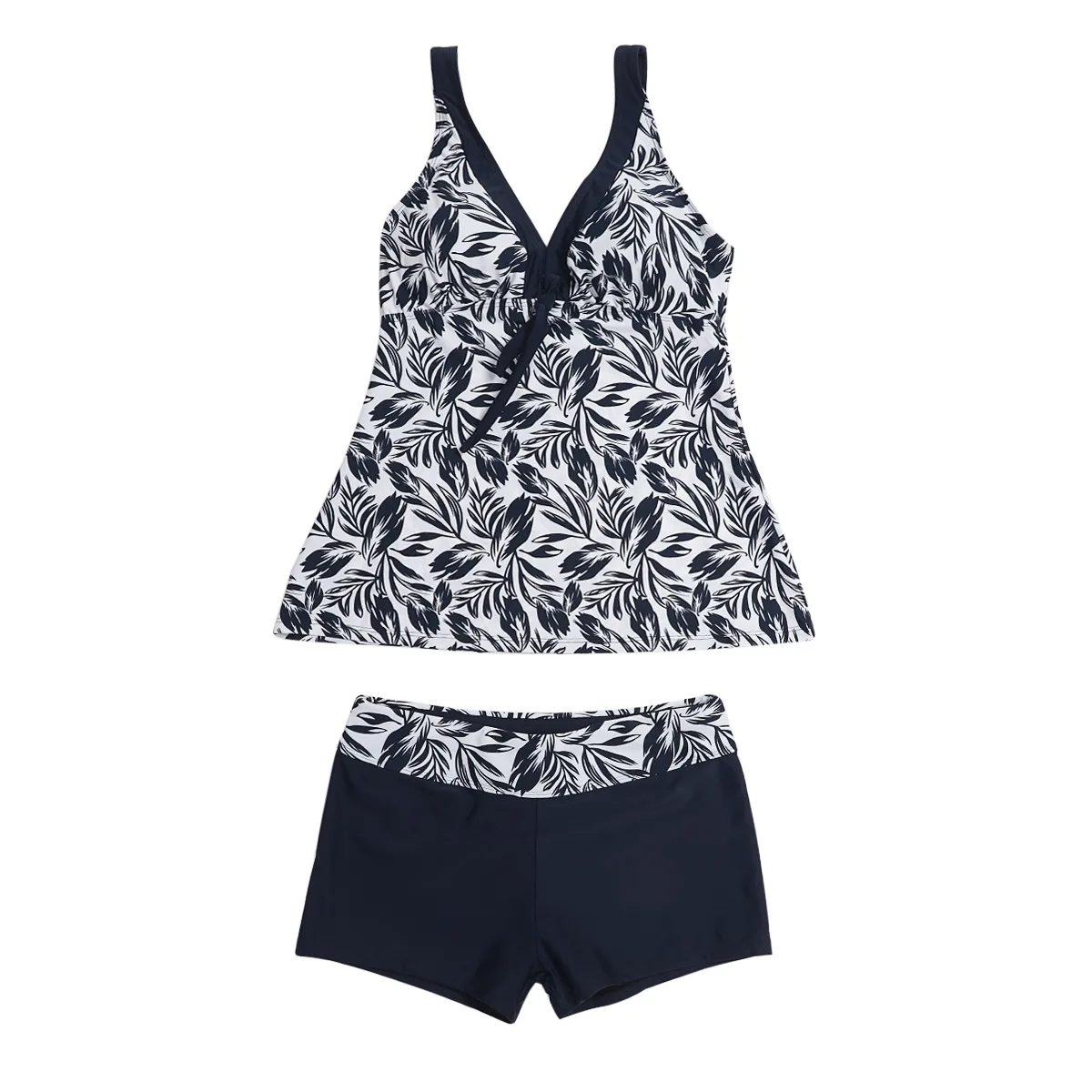 Pa meng Swimwear-Non-Steel Ring Push up Conservative Boxers Large Size Low-Rise Two-piece Swimsuits
Pa meng Swimwear-Non-Steel Ring Push up Conservative Boxers Large Size Low-Rise Two-piece Swimsuits