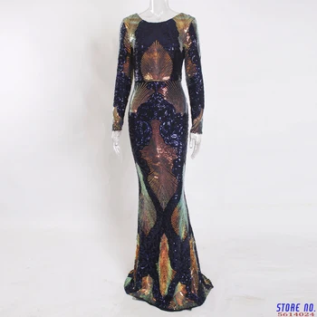 Multicolor Stretchy Sequin Party Dress Long Sleeve O Neck Bodycon Floor Length Full Lining Open Back Geometric Club Dress
Multicolor Stretchy Sequin Party Dress Long Sleeve O Neck Bodycon Floor Length Full Lining Open Back Geometric Club Dress