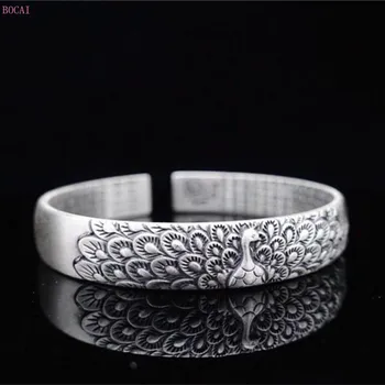 s999 pure silver bracelet for men fashion retro peacock pure silver bracelet opening heart Classic Silver Bracelet 2020 new
s999 pure silver bracelet for men fashion retro peacock pure silver bracelet opening heart Classic Silver Bracelet 2020 new