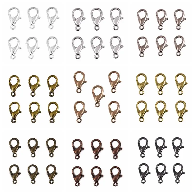 100pcs/Lot 7X12mm Metal Lobster Clasps Hooks Connectors DIY Jewelry Making Handmade Craft Accessories Findings
100pcs/Lot 7X12mm Metal Lobster Clasps Hooks Connectors DIY Jewelry Making Handmade Craft Accessories Findings