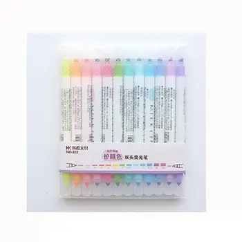 12 Colors Double-head Highlighter Set Decorative Marking Pen For Student Highlighter Pens Lightweight And Portable
12 Colors Double-head Highlighter Set Decorative Marking Pen For Student Highlighter Pens Lightweight And Portable