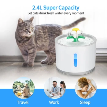 2.4L Automatic Pet Cat Water Fountain with LED Electric USB Dog Cat Pet Mute Drinker Feeder Bowl Pet Drinking Fountain Dispenser
2.4L Automatic Pet Cat Water Fountain with LED Electric USB Dog Cat Pet Mute Drinker Feeder Bowl Pet Drinking Fountain Dispenser