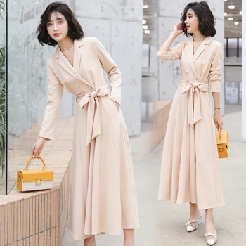 Spring 2020 Ladies Office Sashes Dress Elegant Notched Collar Ruffles Dress Casual OL Business Work Feminine Dress
Spring 2020 Ladies Office Sashes Dress Elegant Notched Collar Ruffles Dress Casual OL Business Work Feminine Dress