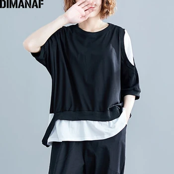 DIMANAF Plus Size Women T Shirts Summer Cotton Basic Solid Lady Tops Tees Loose Casual Shirts Spliced Clothing Oversize Black 
DIMANAF Plus Size Women T Shirts Summer Cotton Basic Solid Lady Tops Tees Loose Casual Shirts Spliced Clothing Oversize Black