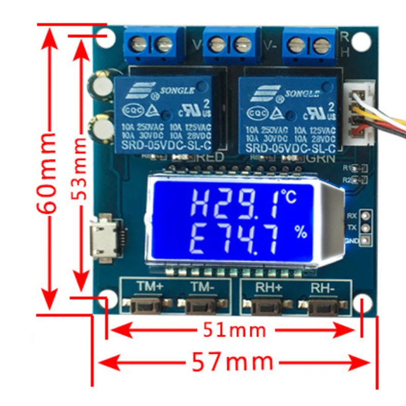 Temperature and humidity control module, digital display, high precision double output automatic constant temperature and humidi
Temperature and humidity control module, digital display, high precision double output automatic constant temperature and humidi