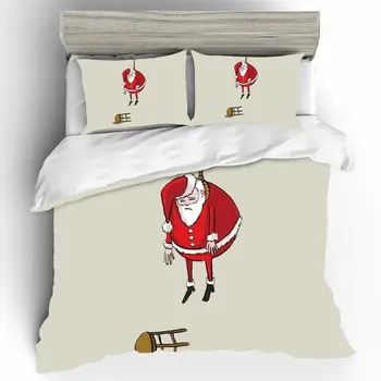 Christmas Bedding Sets Queen Home Textile Duvet Cover Single King Suicidal Santa Claus Bedding Set Ropa De Cama Bed/Linen Sheets
Christmas Bedding Sets Queen Home Textile Duvet Cover Single King Suicidal Santa Claus Bedding Set Ropa De Cama Bed/Linen Sheets
