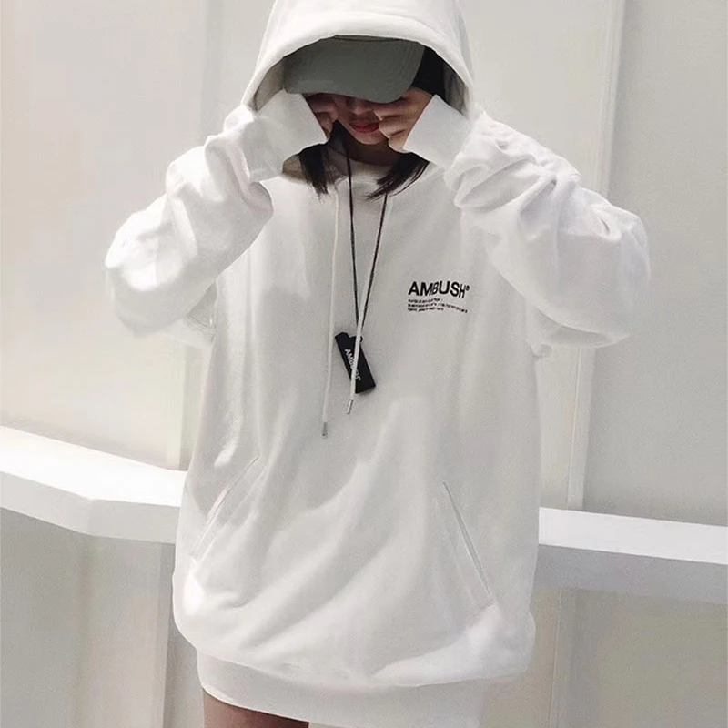 New Autumn AMBUSH Hoodie Men Women High Quality Drawstring Mesh Lining Sweatshirts AMBUSH Letter Logo Solid Color Pullover
New Autumn AMBUSH Hoodie Men Women High Quality Drawstring Mesh Lining Sweatshirts AMBUSH Letter Logo Solid Color Pullover