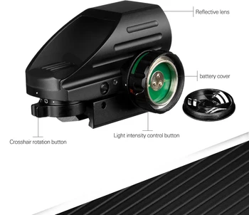 Tactical Reflex Red Green Laser 4 Reticle Holographic Projected Dot Sight Scope Airgun sight Hunting Rail Mount AK 
Tactical Reflex Red Green Laser 4 Reticle Holographic Projected Dot Sight Scope Airgun sight Hunting Rail Mount AK