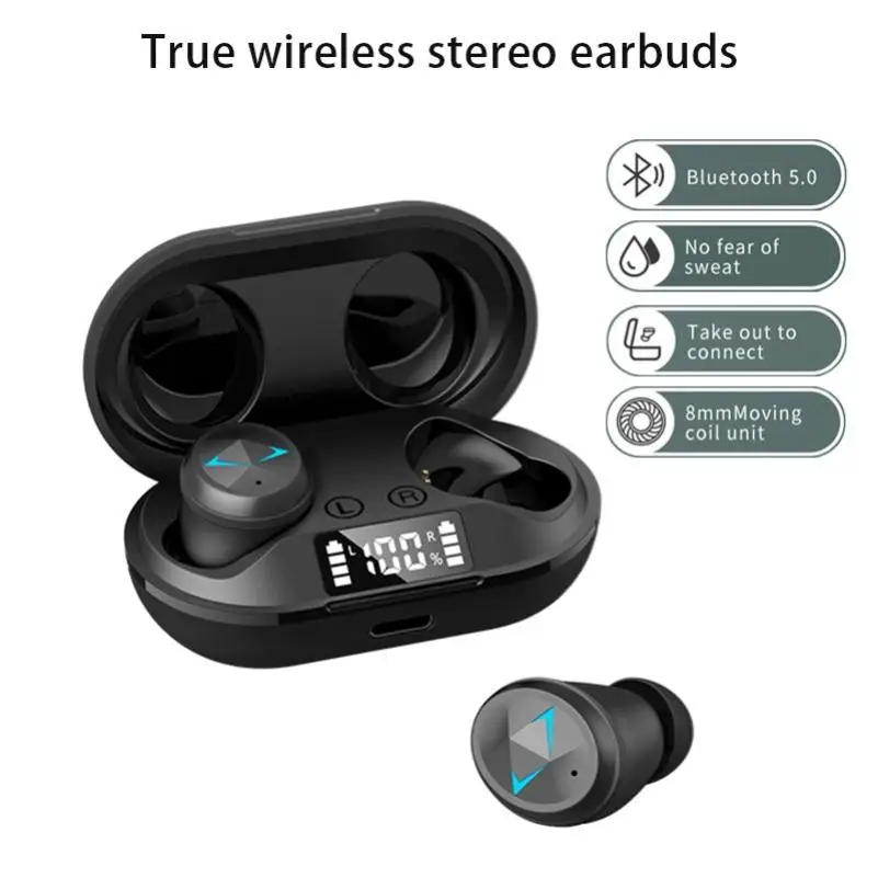 C6 Binaural Touch Bluetooth 5.0 Sports Earphone Power Digital Display TYPE-C Interface HD Call HiFi Stereo Earpieces
C6 Binaural Touch Bluetooth 5.0 Sports Earphone Power Digital Display TYPE-C Interface HD Call HiFi Stereo Earpieces