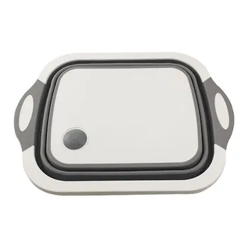 Foldable Cutting Board Chopping Blocks Tool Silicone Drain Cutting Board Basket Dish Tub With Draining Plug Fruit Washing Basket
Foldable Cutting Board Chopping Blocks Tool Silicone Drain Cutting Board Basket Dish Tub With Draining Plug Fruit Washing Basket