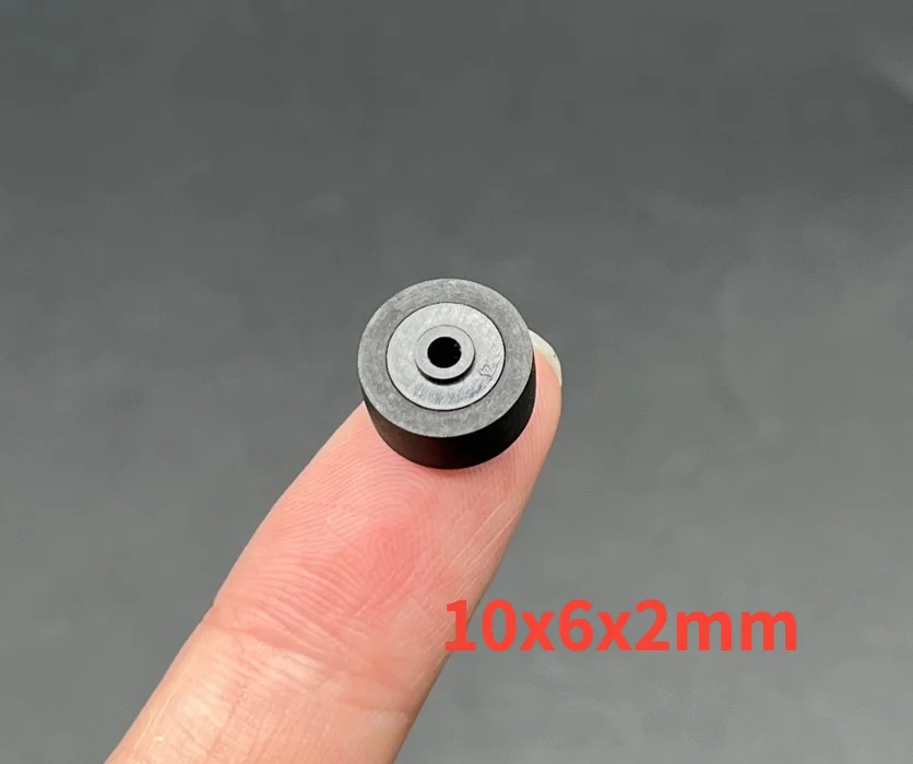 

1pc 10mm*6mm*2 wheel belt pulley rubber audio pressure pinch roller for vintage cassette deck tape recorder Stereo player