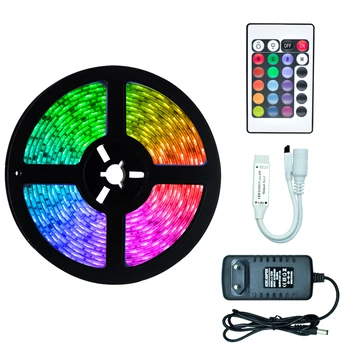 RGB LED Strip 5m 5050 DC12V Waterproof Led Strip Light 30 Leds/M Flexible Lighting Ribbon Tape Controller Adapter Set Christmas 
RGB LED Strip 5m 5050 DC12V Waterproof Led Strip Light 30 Leds/M Flexible Lighting Ribbon Tape Controller Adapter Set Christmas