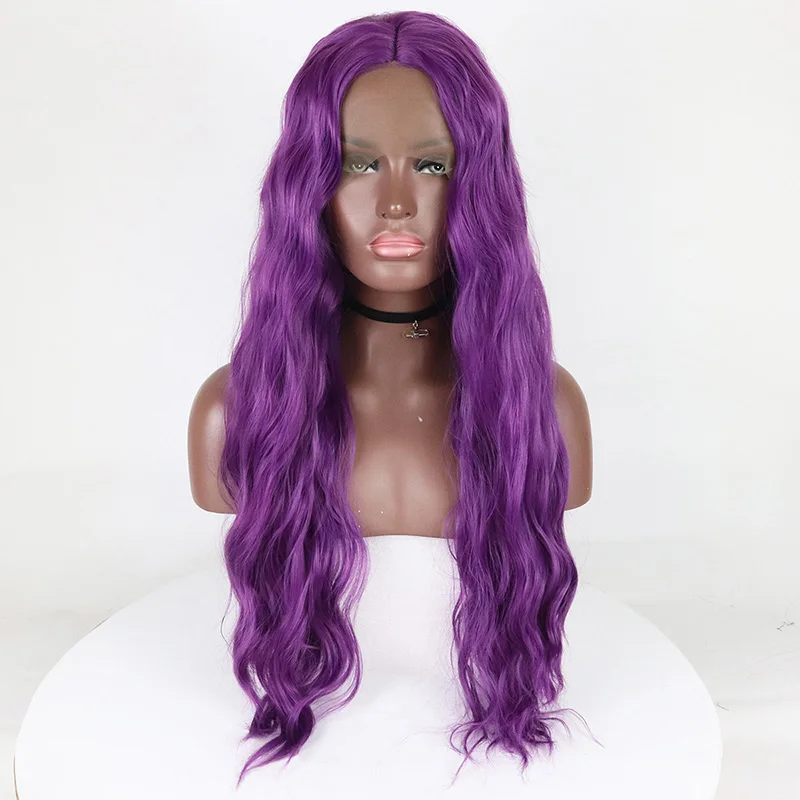 Middle Part Synthetic 13×4 Lace Front Wig With Natural Hairline 180% Density Heat Resistant Body Wave Wigs Purple Color
Middle Part Synthetic 13×4 Lace Front Wig With Natural Hairline 180% Density Heat Resistant Body Wave Wigs Purple Color