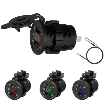 Car Motorcycle Cigarette Lighter Dual USB Charger 12V-24V Car Boat Lighter Sockets Power Adapter Plug Outlet LED Digital Meter
Car Motorcycle Cigarette Lighter Dual USB Charger 12V-24V Car Boat Lighter Sockets Power Adapter Plug Outlet LED Digital Meter