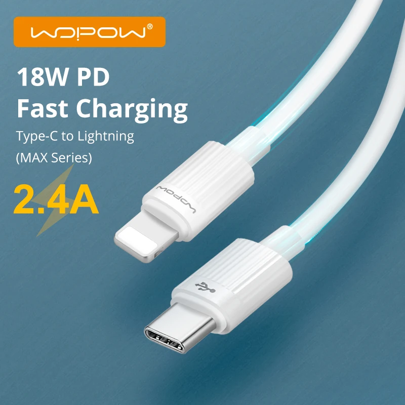 WOPOW Type-C to Lightning iPhone PD Cable Fast Charging USB C Cable for iPhone 7/7 Plus/8/8 Plus/XR/11 Charger Cable for iPhone
WOPOW Type-C to Lightning iPhone PD Cable Fast Charging USB C Cable for iPhone 7/7 Plus/8/8 Plus/XR/11 Charger Cable for iPhone