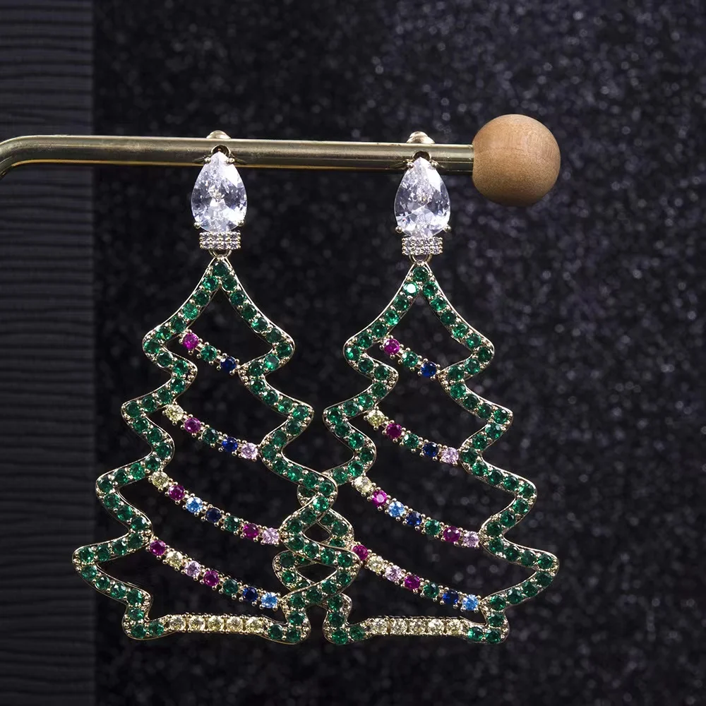 EYER Luxury Christmas Tree AAA Cubic Zirconia Big Drop Earrings Charm Women Fashion Jewelry Wedding Party Gift
EYER Luxury Christmas Tree AAA Cubic Zirconia Big Drop Earrings Charm Women Fashion Jewelry Wedding Party Gift