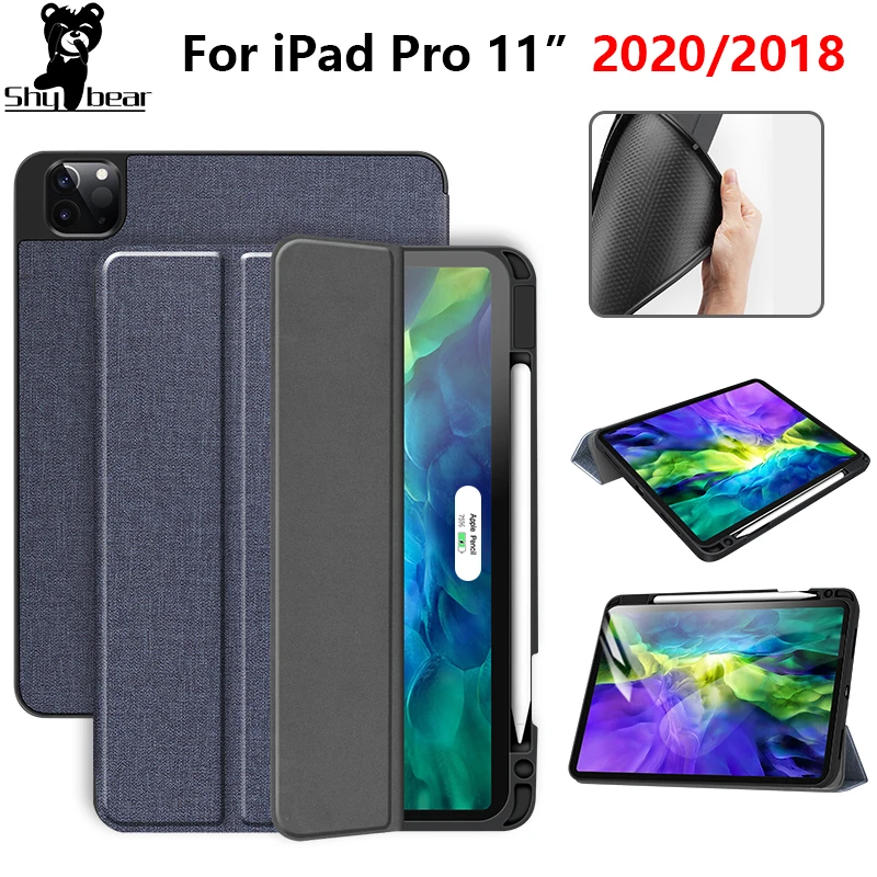 Case for iPad Pro 11 2020 Case for iPad Pro 11" 2020 with Pencil Holder Soft TPU Tablet Cover funda capa + screen protector
Case for iPad Pro 11 2020 Case for iPad Pro 11" 2020 with Pencil Holder Soft TPU Tablet Cover funda capa + screen protector