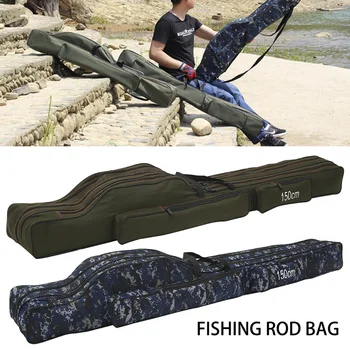 150cm Fishing Rod Bag Canvas Foldable Rods Reel Multi-porpose Fishings Tackle 3 Layers Green/Camouflage Backpack Gear for Fish
150cm Fishing Rod Bag Canvas Foldable Rods Reel Multi-porpose Fishings Tackle 3 Layers Green/Camouflage Backpack Gear for Fish