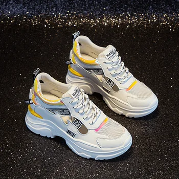 Sports Shoes Leather 2020 Summer New Spring Female Daddy Sneakers Women's Shoes Increase 8cm Breathable Wild Hollow Woman Shoes
Sports Shoes Leather 2020 Summer New Spring Female Daddy Sneakers Women's Shoes Increase 8cm Breathable Wild Hollow Woman Shoes