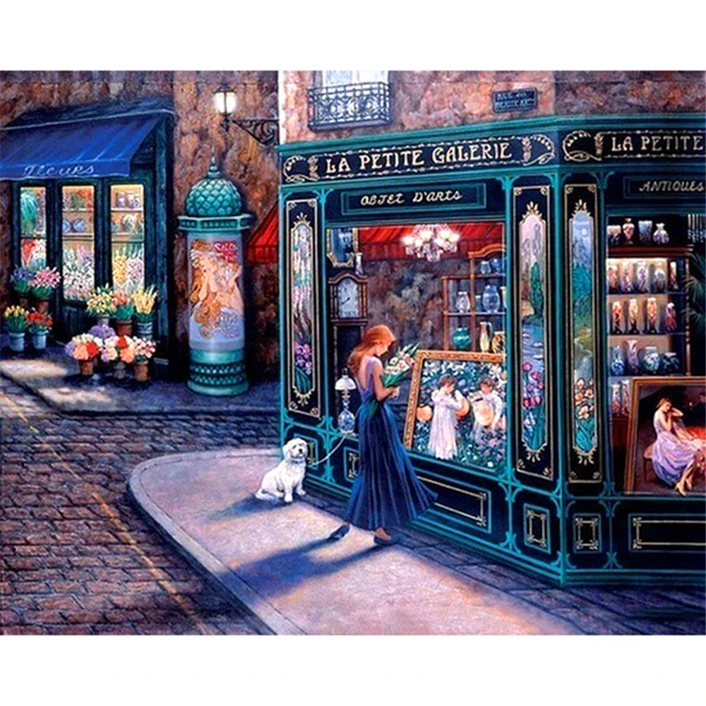 Girl in front Store 40X50cm Painting By Numbers with Combo Inner Frame and Colorful Paper Box Package and Color Baselines Canvas
Girl in front Store 40X50cm Painting By Numbers with Combo Inner Frame and Colorful Paper Box Package and Color Baselines Canvas