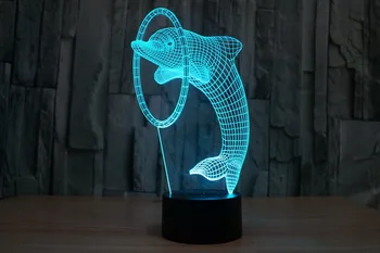 3D Light Birthday Gift Exotic Visual Three-dimensional Light Dolphin Shape Touch Switch Animal Shape LED light Touch Table Lamp
3D Light Birthday Gift Exotic Visual Three-dimensional Light Dolphin Shape Touch Switch Animal Shape LED light Touch Table Lamp