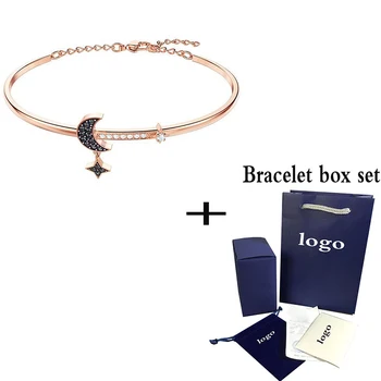 SWA Fashion New SYMBOLIC MOON Bracelet Shiny Black Crystal Simple Women's Jewelry Send Lovers Charm Romantic Birthday Gift
SWA Fashion New SYMBOLIC MOON Bracelet Shiny Black Crystal Simple Women's Jewelry Send Lovers Charm Romantic Birthday Gift