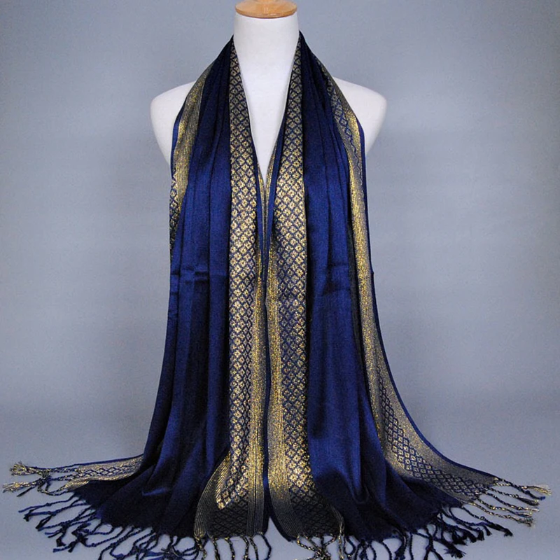 New Fashion Spring Summer Gold silk scarf hot long tassel scarf shiny multi-color optional Muslim scarf
New Fashion Spring Summer Gold silk scarf hot long tassel scarf shiny multi-color optional Muslim scarf