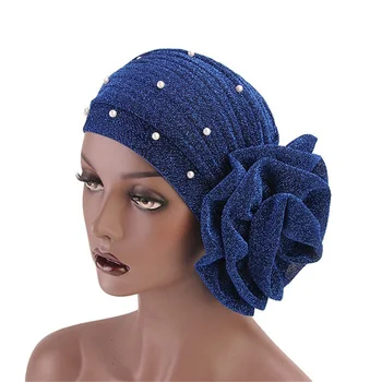 DUOJIAOYAN New Bright Silk Ladies Headscarf Cap Bright Wire Indian Turban Big Flower Pearl Women Muslim Scarf Chemotherapy Cap
DUOJIAOYAN New Bright Silk Ladies Headscarf Cap Bright Wire Indian Turban Big Flower Pearl Women Muslim Scarf Chemotherapy Cap