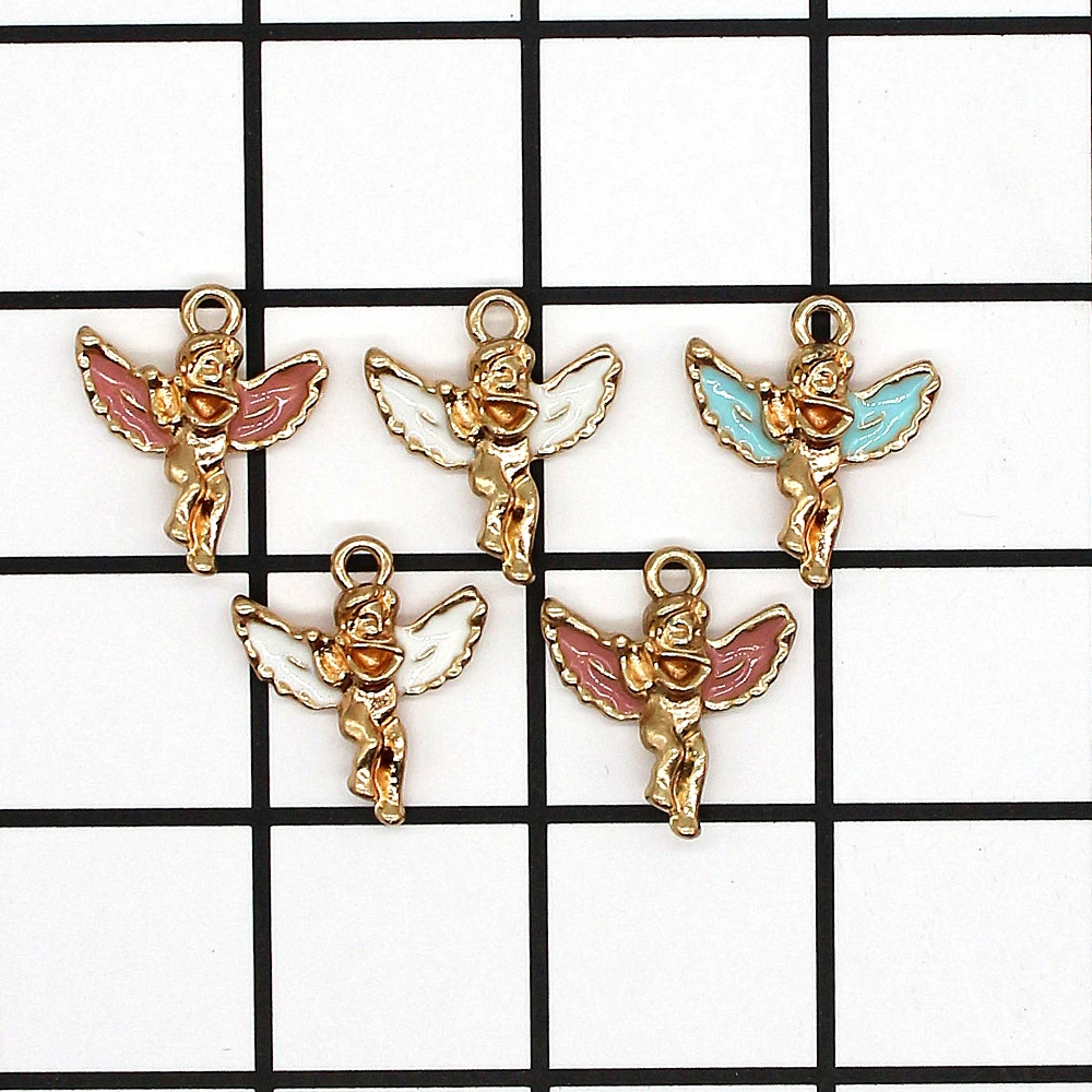 10pcs DIY Handmade Jewelry Accessories Alloy Drops Oil Little Angel Enamel Charms Pendants Cute Angel Dangles Jewelry Making
10pcs DIY Handmade Jewelry Accessories Alloy Drops Oil Little Angel Enamel Charms Pendants Cute Angel Dangles Jewelry Making