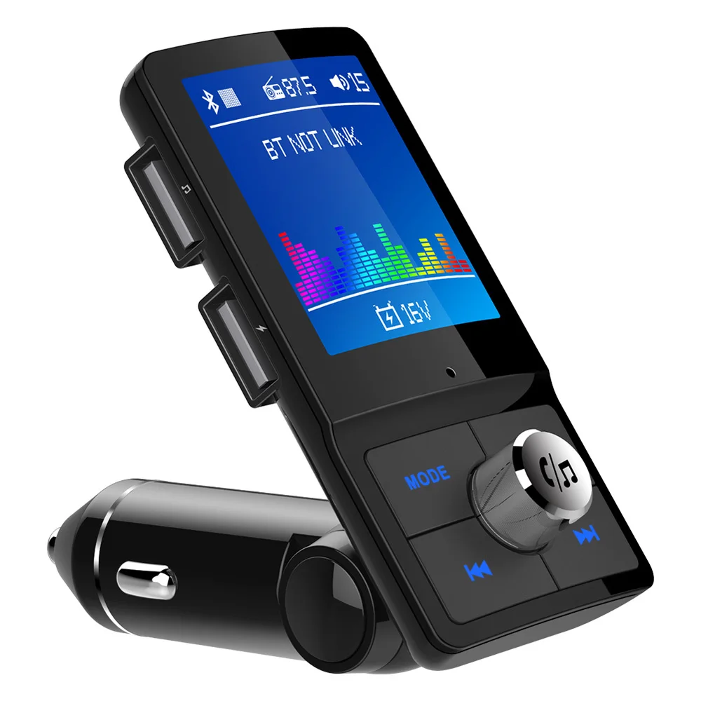 Автомобильный MP3-плеер с ЖК-дисплеем 1 77 дюйма Bluetooth FM-передатчик Aux In Music 4 2
