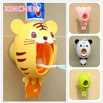 Cartoon Toothpaste Dispenser Strong Suction Sucker Bathroom Accessories Set Toothbrush Holder Automatic Tooth Brush Holder Child
Cartoon Toothpaste Dispenser Strong Suction Sucker Bathroom Accessories Set Toothbrush Holder Automatic Tooth Brush Holder Child