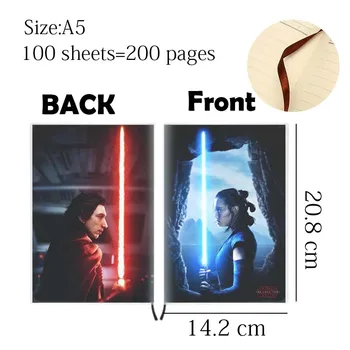 

Starwars Notebook Figure лего звездные войны Wars knights of ren Ray Skywalker Empire Star Plan Bookmark Necklace Note Book Gift