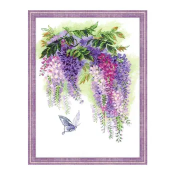 New Precision Printing Fishxx Cross Stitch Kit B1518 Wisteria Flower Stand Hand Embroidery Plant Flower Painting 
New Precision Printing Fishxx Cross Stitch Kit B1518 Wisteria Flower Stand Hand Embroidery Plant Flower Painting