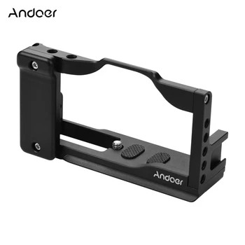 Andoer Video Accessories Camera Cage Kit Aluminum Alloy Camera Case Bracket with Holes Cold Shoe for Canon G7X Mark III Cameras
Andoer Video Accessories Camera Cage Kit Aluminum Alloy Camera Case Bracket with Holes Cold Shoe for Canon G7X Mark III Cameras