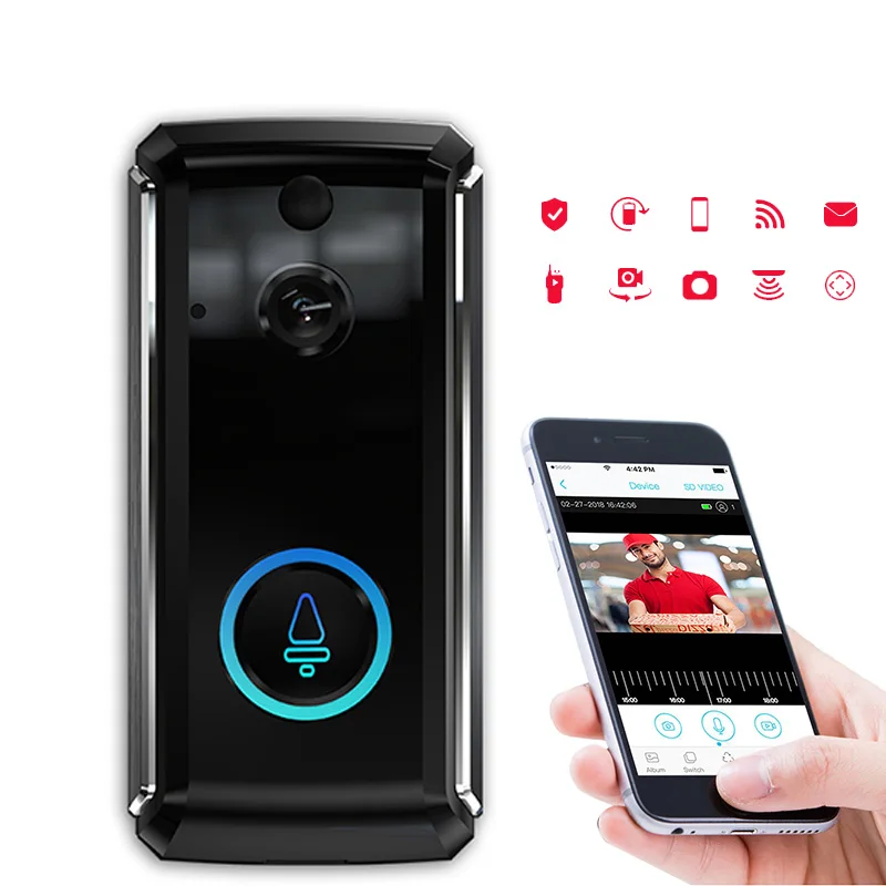 720P Smart Video Doorbell With Camera Wifi Visual Intercom Wireless Doorbell Cloud Storage Home Security Cameras
720P Smart Video Doorbell With Camera Wifi Visual Intercom Wireless Doorbell Cloud Storage Home Security Cameras