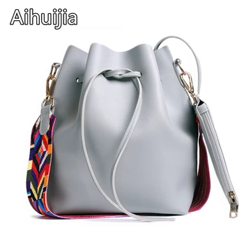 2020 New Women Bag with Colorful Strap Bucket Bag Women PU Leather Shoulder Bags Brand Designer Ladies Crossbody Messenger Bags
2020 New Women Bag with Colorful Strap Bucket Bag Women PU Leather Shoulder Bags Brand Designer Ladies Crossbody Messenger Bags