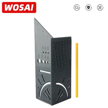 WOSAI Wood Working Ruler Multifunctional Angle Ruler 3D Mitre Angle Measuring Gauge Square Size Marking Gauging Carpenter Tool
WOSAI Wood Working Ruler Multifunctional Angle Ruler 3D Mitre Angle Measuring Gauge Square Size Marking Gauging Carpenter Tool