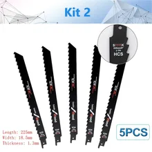 5Pcs HCS Saw Blades Kit For Cutting Brick Concrete Plasterboard Reciprocating Saw Blade Wood Cutting Hand Saw Fit Recip Saw Tool
5Pcs HCS Saw Blades Kit For Cutting Brick Concrete Plasterboard Reciprocating Saw Blade Wood Cutting Hand Saw Fit Recip Saw Tool