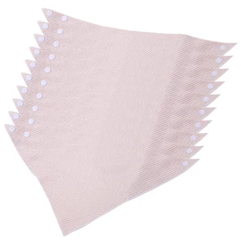 10pcs Stripe Baby Sweat-absortion Bib Infant Buckle Bibs Cotton Triangle Saliva Towel Double Sided Bib (Brown) 
10pcs Stripe Baby Sweat-absortion Bib Infant Buckle Bibs Cotton Triangle Saliva Towel Double Sided Bib (Brown)