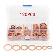 120PCS/Set M6-M20 Sump Plug Assortment Washer 8 Sizes Solid Copper Washers Kit Plastic Box Professional Hardware Accessories
120PCS/Set M6-M20 Sump Plug Assortment Washer 8 Sizes Solid Copper Washers Kit Plastic Box Professional Hardware Accessories