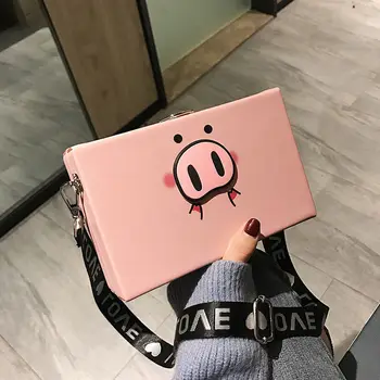 Fashion Lovely Pig Pattern Box Bag Women PU Leather Shoulder Bag Girls Small Clutch Bag Ladies Wide Shoulder Strap Crossbody Bag
Fashion Lovely Pig Pattern Box Bag Women PU Leather Shoulder Bag Girls Small Clutch Bag Ladies Wide Shoulder Strap Crossbody Bag
